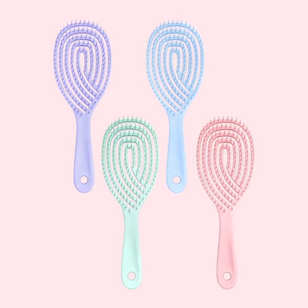 Scalp Massage Detangling Brush – Wet & Dry Curly Hair Comb Detangling Hair Brush PRIMED