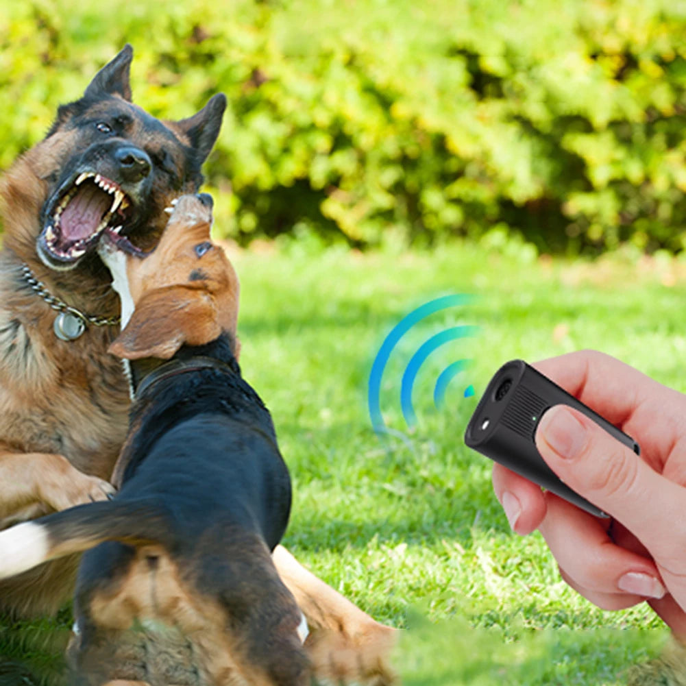 Ultrasonic Dog Bark Deterrent – Rechargeable with LED Flashlight Dog Bark Deterrent PRIMED