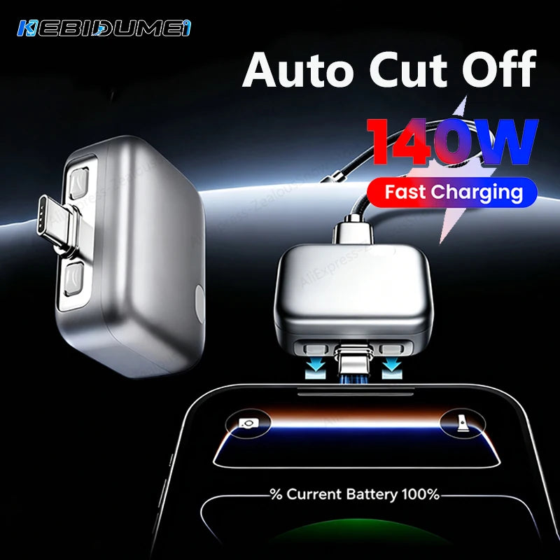 Type-C 140W Smart Auto Cut-Off Charger | Overcharge Guard