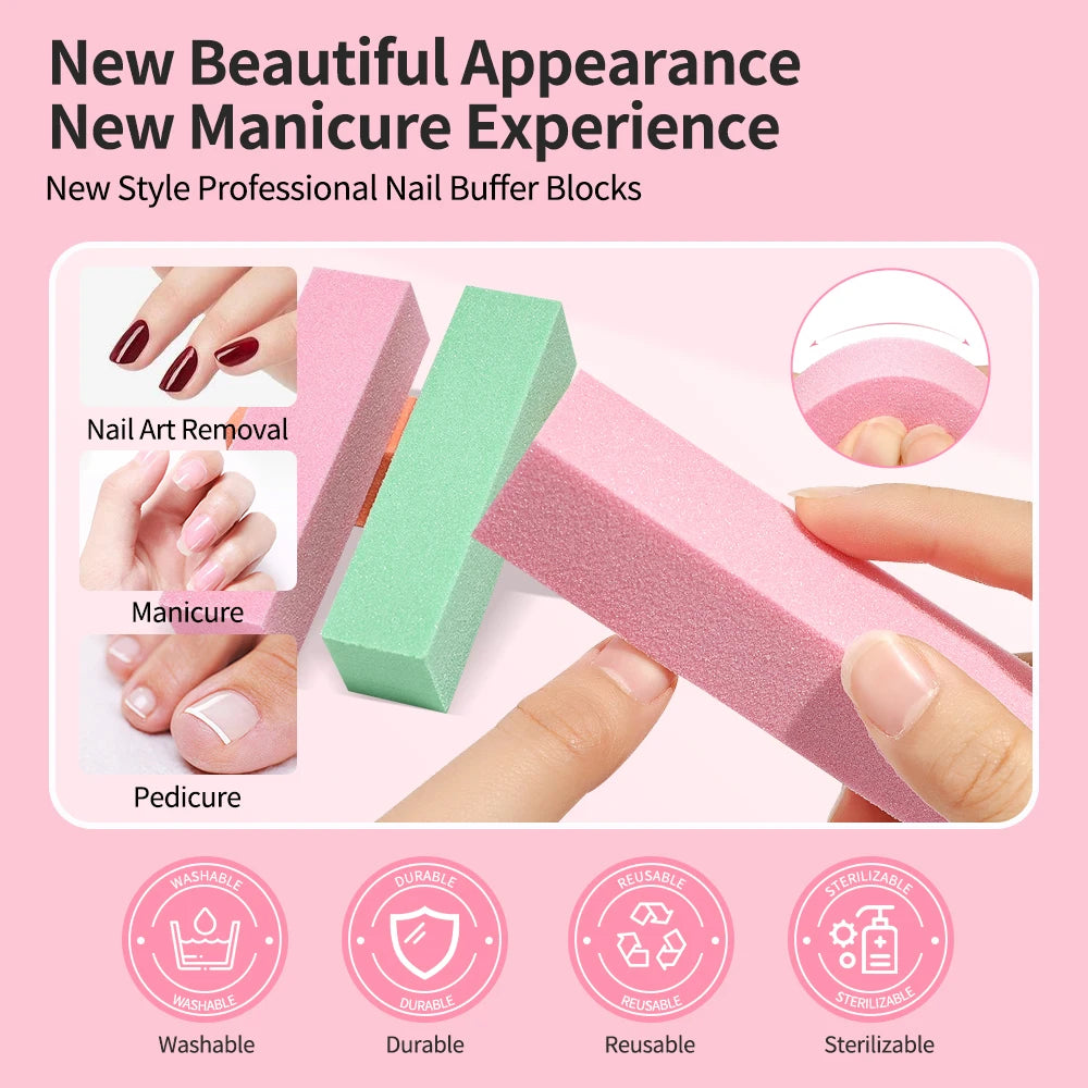 10-Pack Nail Buffer Block Polishing File | Manicure & Pedicure Nail Buffer Block PRIMED
