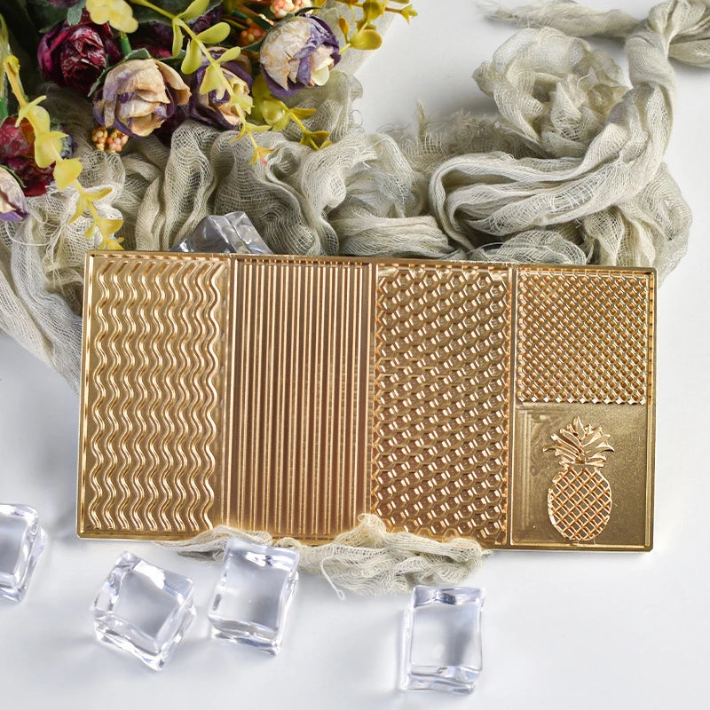 Brass Ice Stamp Mold – Pineapple & Wave Cocktail Ice Tool