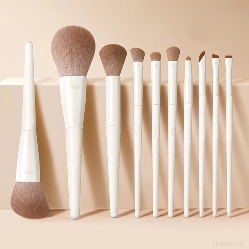 Cloud Porcelain Makeup Brush Set 7/10/12 Pcs | Professional Kit