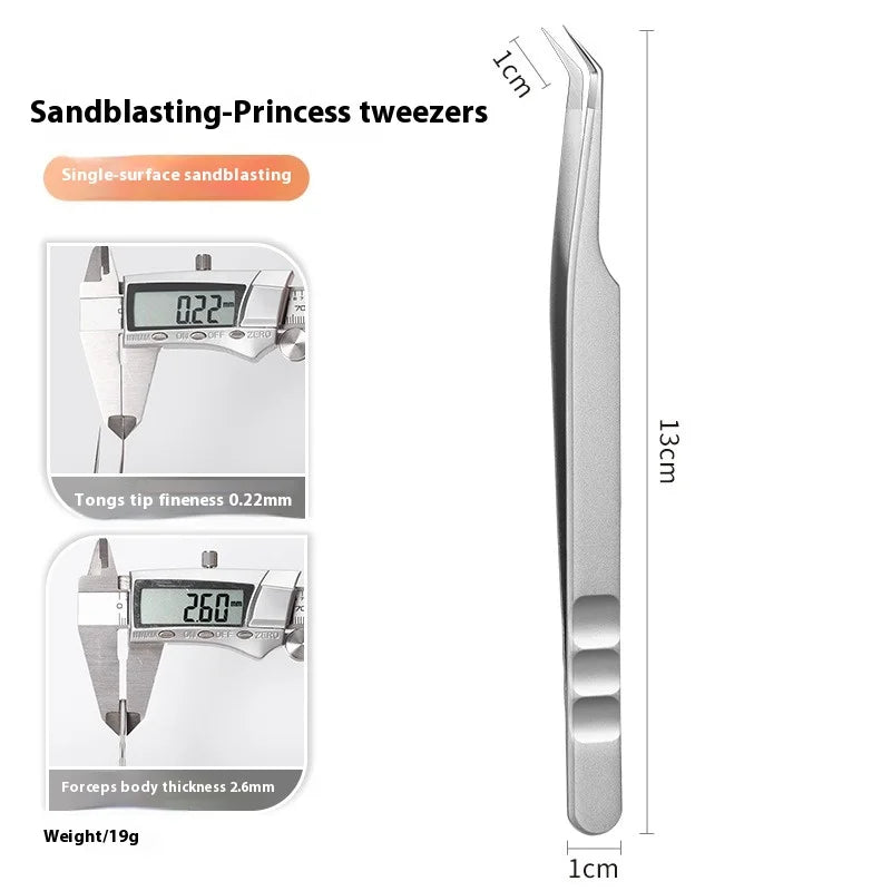 Stainless Steel Lash Extension Tweezer – Anti-Static Matte