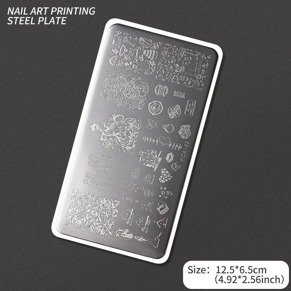 Nail Art Stamping Plate – Waves, Florals & Animal Designs Nail Stamping Plate PRIMED TL-YICAI22