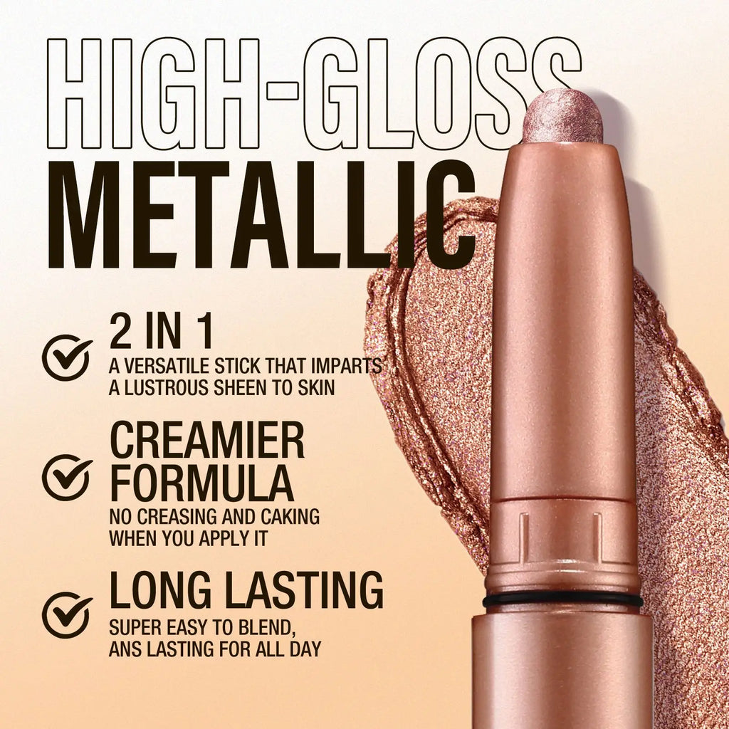 Smoky Rose Purple Eyeshadow Stick – Glitter Shimmer & Matte