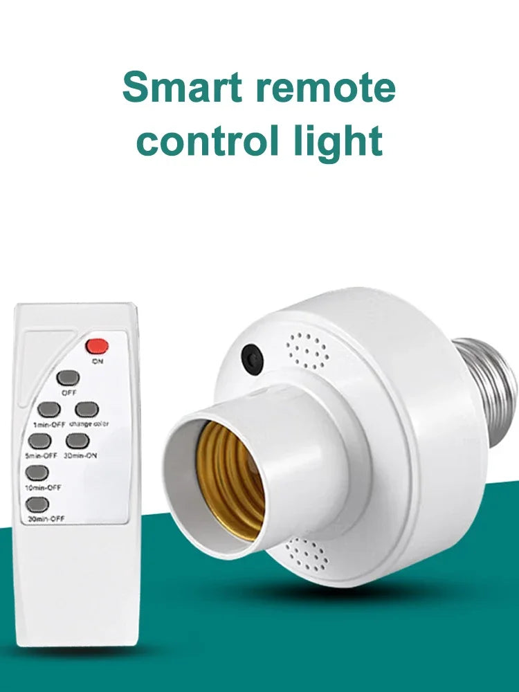 E27 IR Remote Control Lamp Holder with Timer Switch Lamp Holder Socket PRIMED IR E27 lamp holder