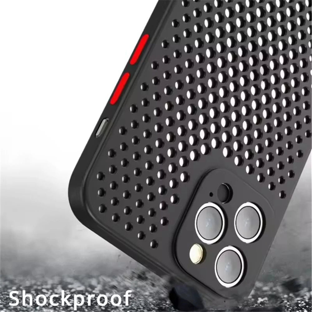 Cooling Breathable Silicone iPhone Case | Geometric Bumper Cover Silicone Phone Case PRIMED