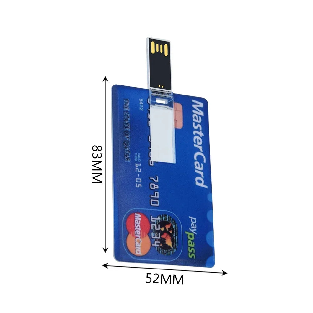 Credit Card USB Flash Drive 4–64GB | Waterproof Metal Memory Stick USB Flash Drive PRIMED