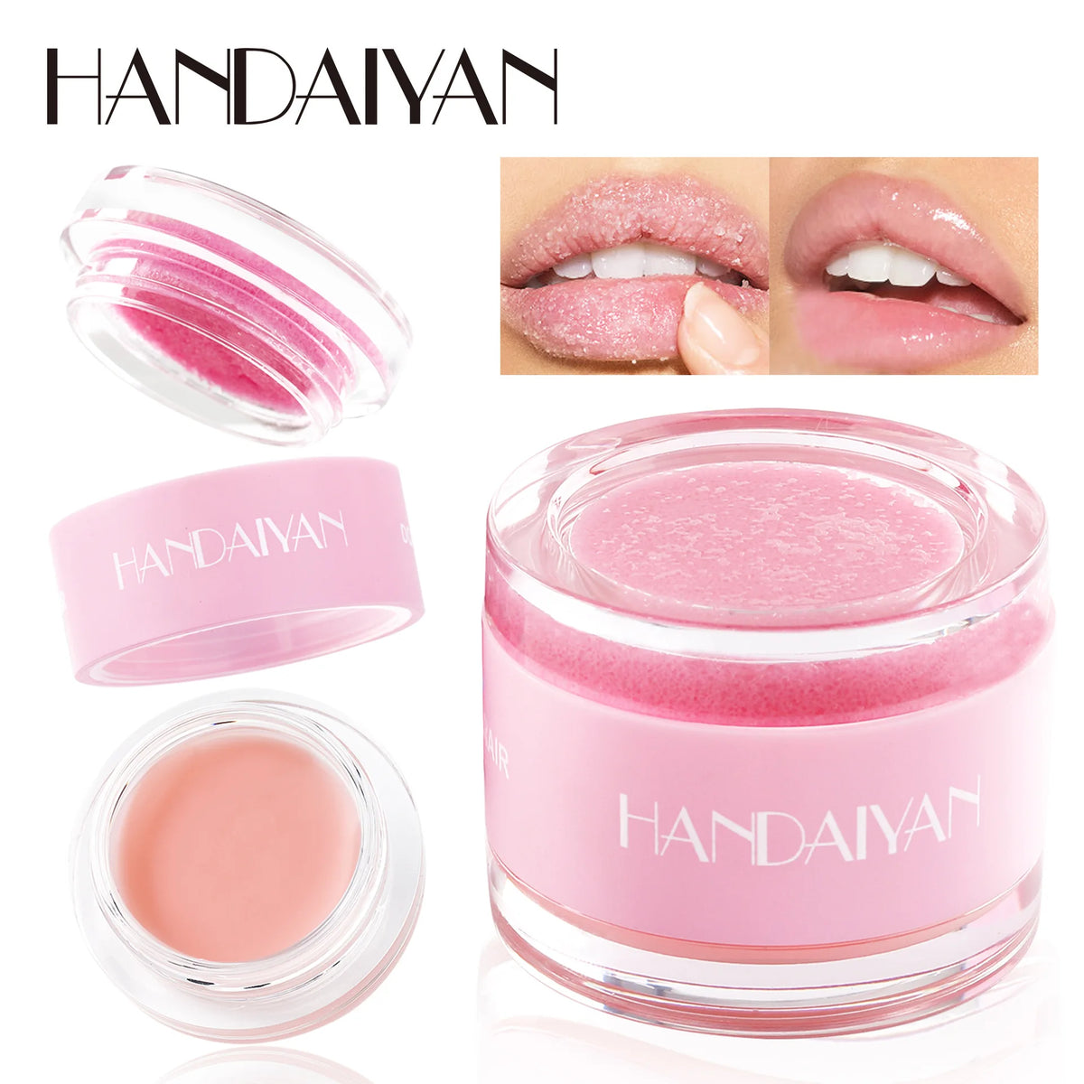 HANDAIYAN 2-in-1 Lip Scrub & Mask – Exfoliate & Hydrate Lips Lip Scrub & Mask PRIMED