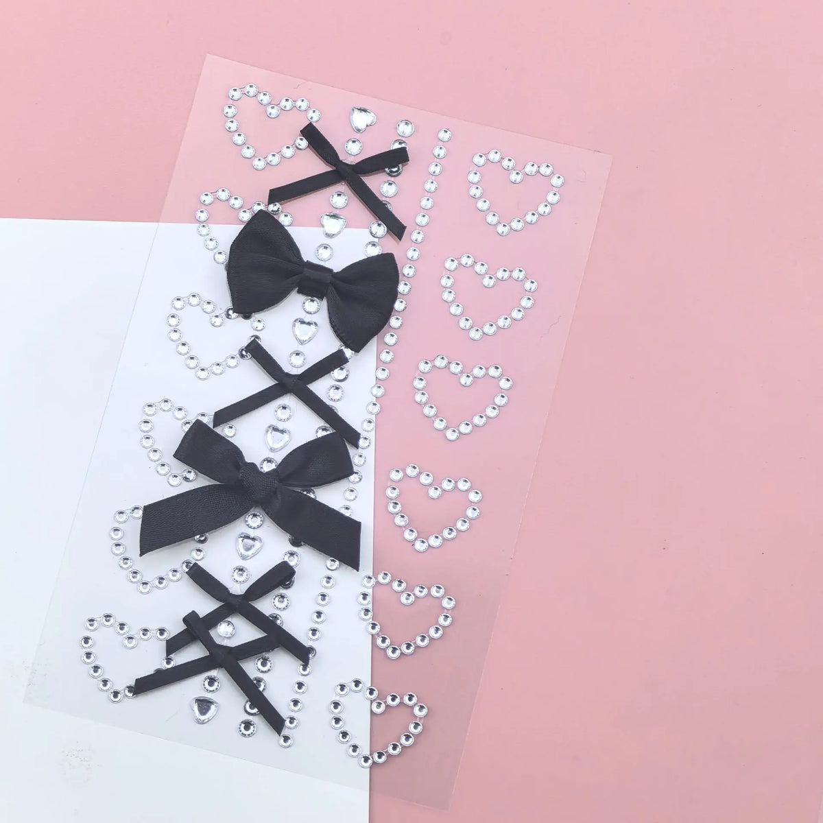 Rhinestone Ribbon Bow Face Stickers – DIY Temporary Tattoo Makeup