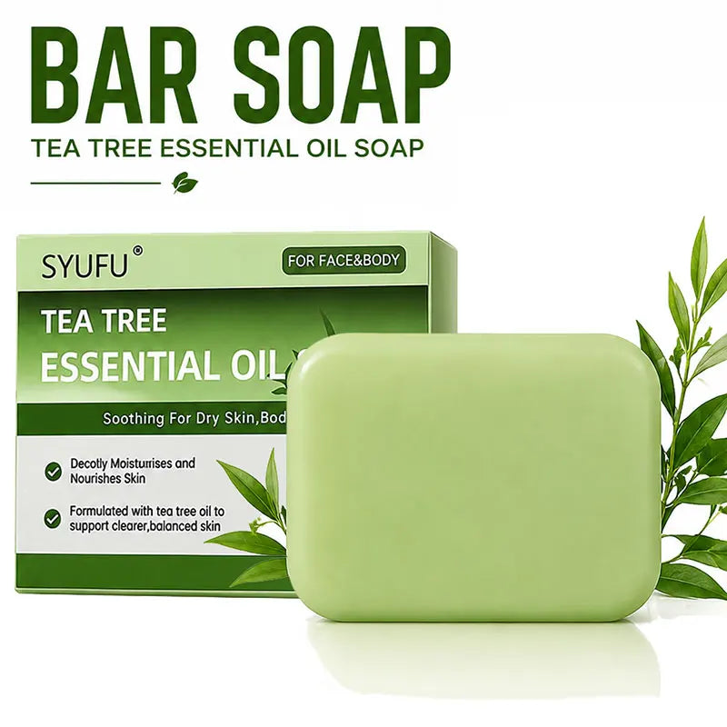 Green Tea Tree Oil Exfoliating Bar Soap – Face & Body Cleanser Exfoliating Bar Soap PRIMED