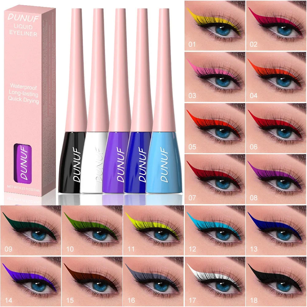 Colorful Liquid Eyeliner Quick Dry Waterproof Long Lasting Liquid Eyeliner PRIMED