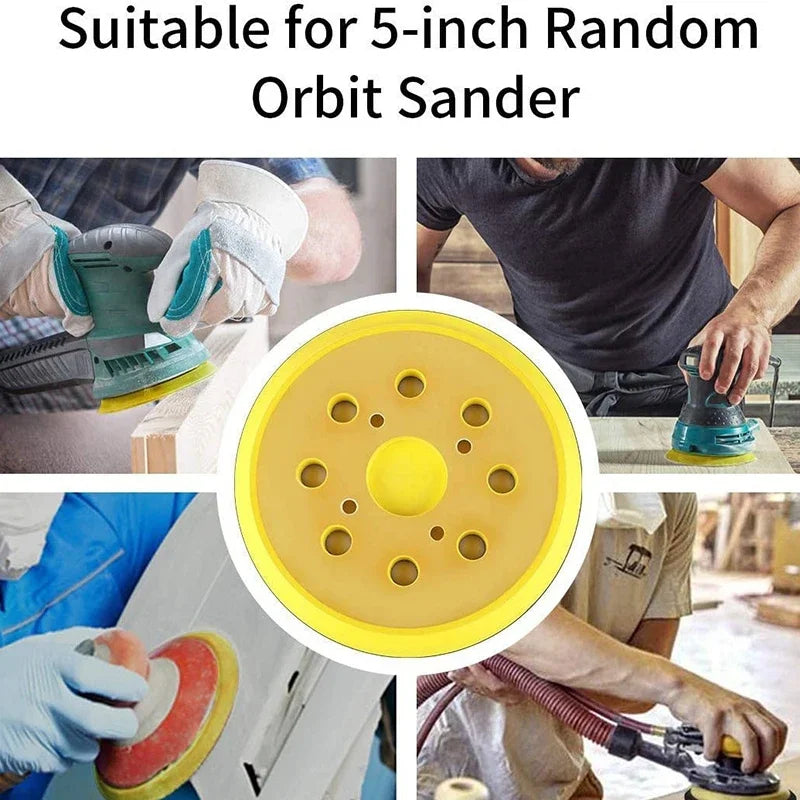 5" 125mm Hook & Loop Sanding Pad – 8-Hole Disc Grinder Backing