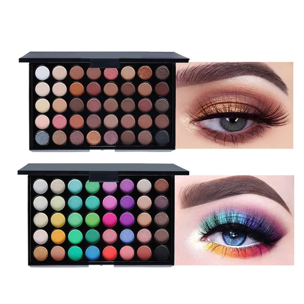 40-Color Eyeshadow Palette – Matte, Glitter & Shimmer Nudes Eyeshadow Palette PRIMED
