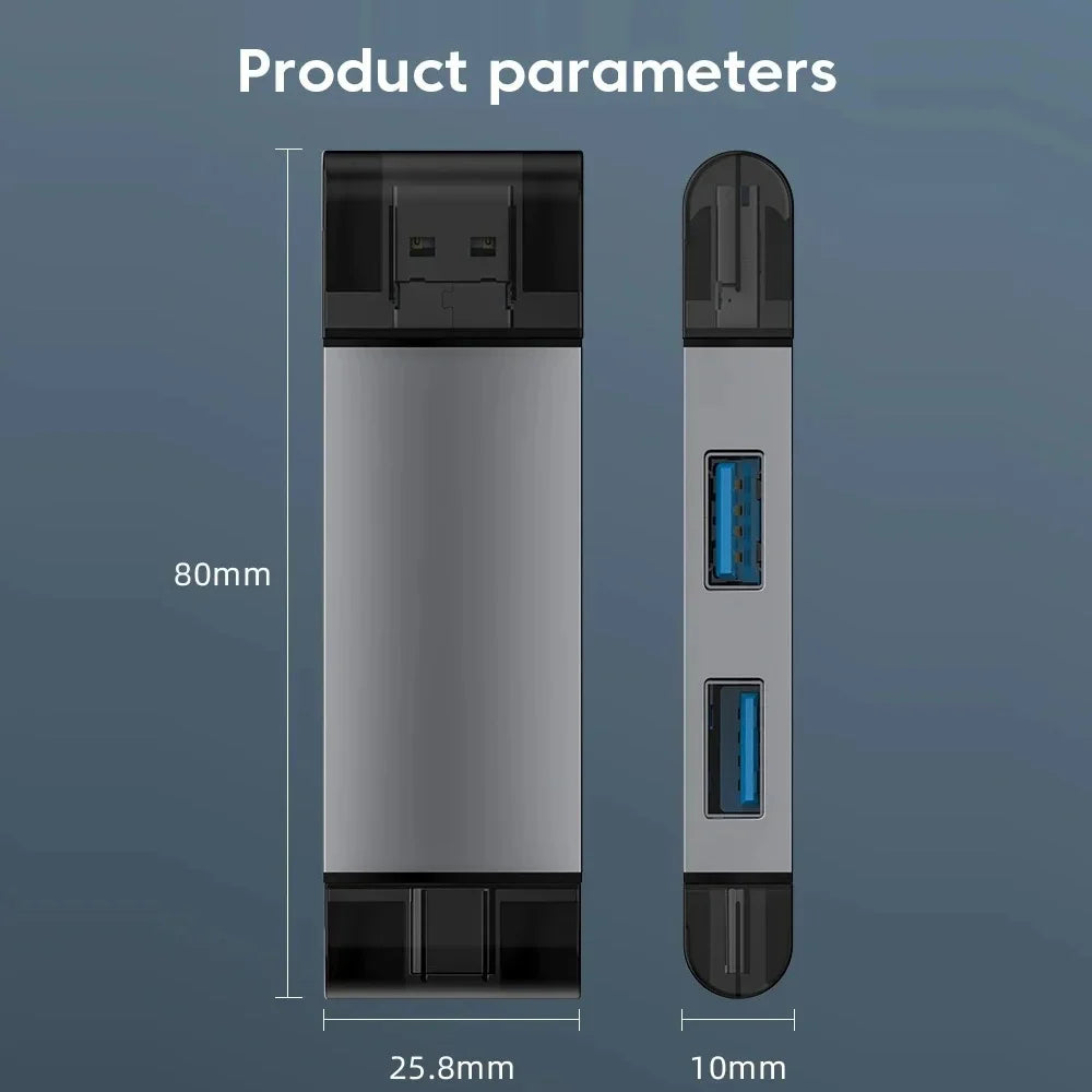 7-in-1 USB 3.0 Type-C SD TF Card Reader OTG Adapter USB Card Reader PRIMED