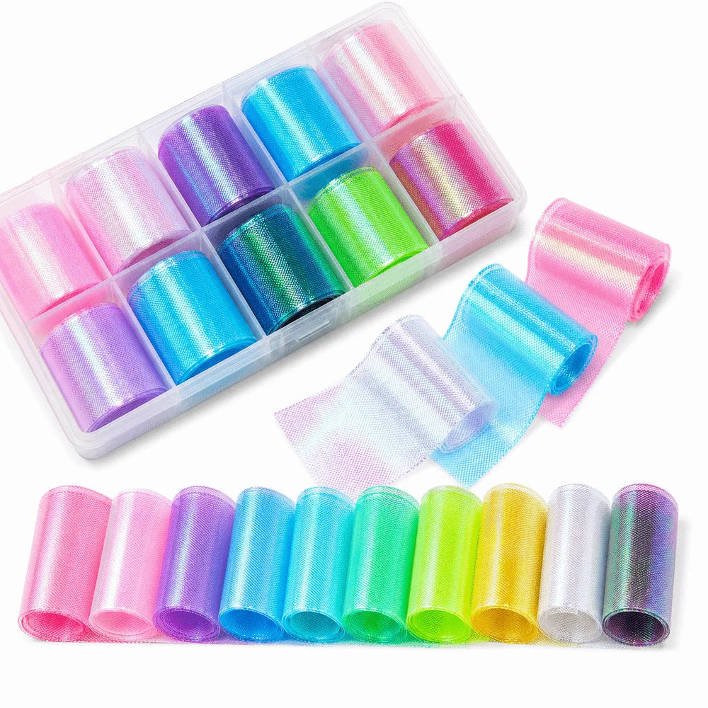 Mermaid Scale Nail Foils – 3D Fish Scale Transfer Stickers DIY