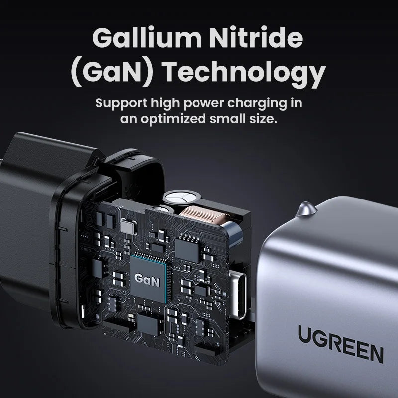 UGREEN Nexode 30W GaN USB-C Fast Charger | iPhone iPad Samsung GaN USB-C Charger PRIMED