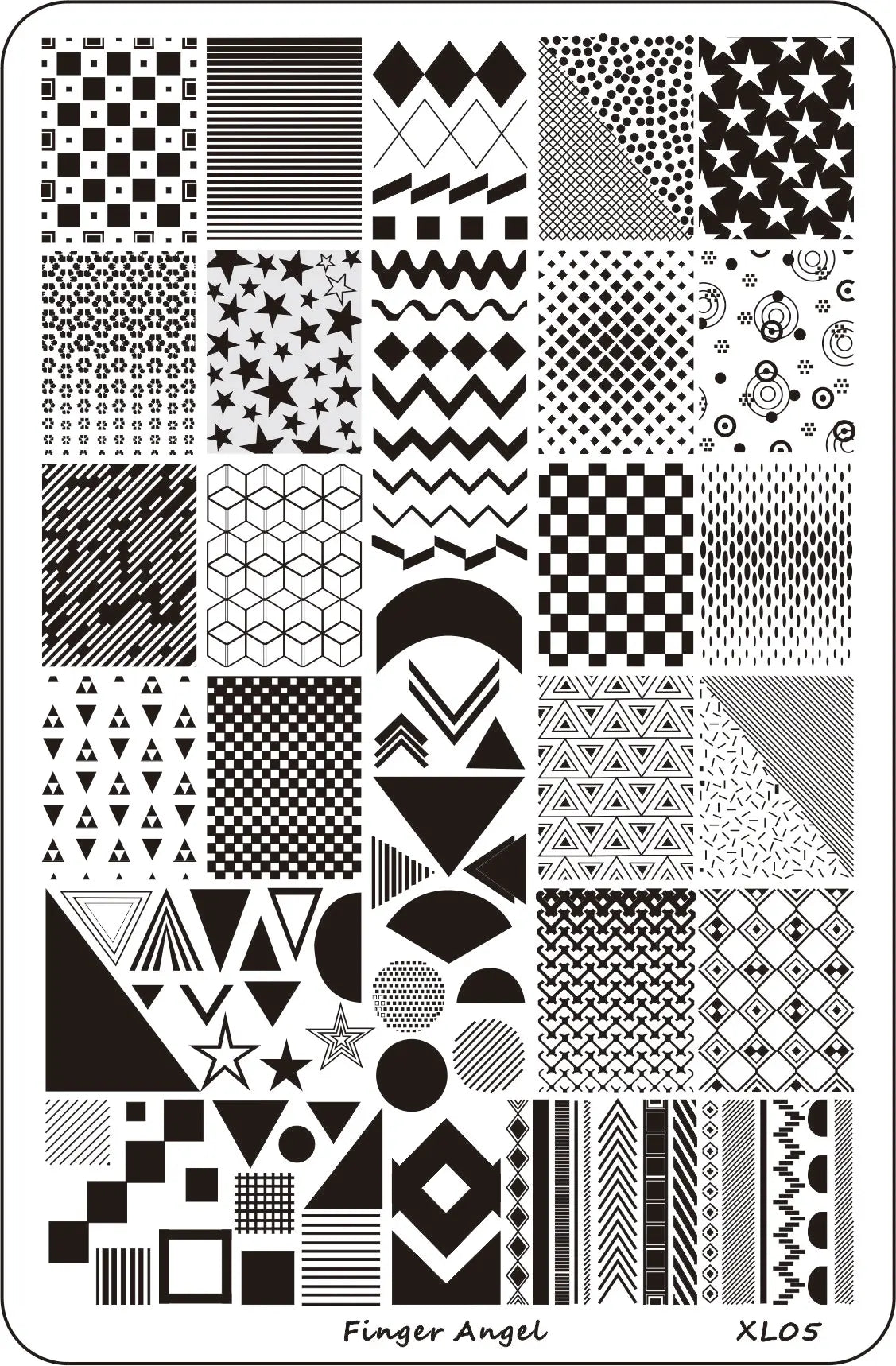 Plus Size Nail Stamping Plates – Multi-Image Stainless Steel