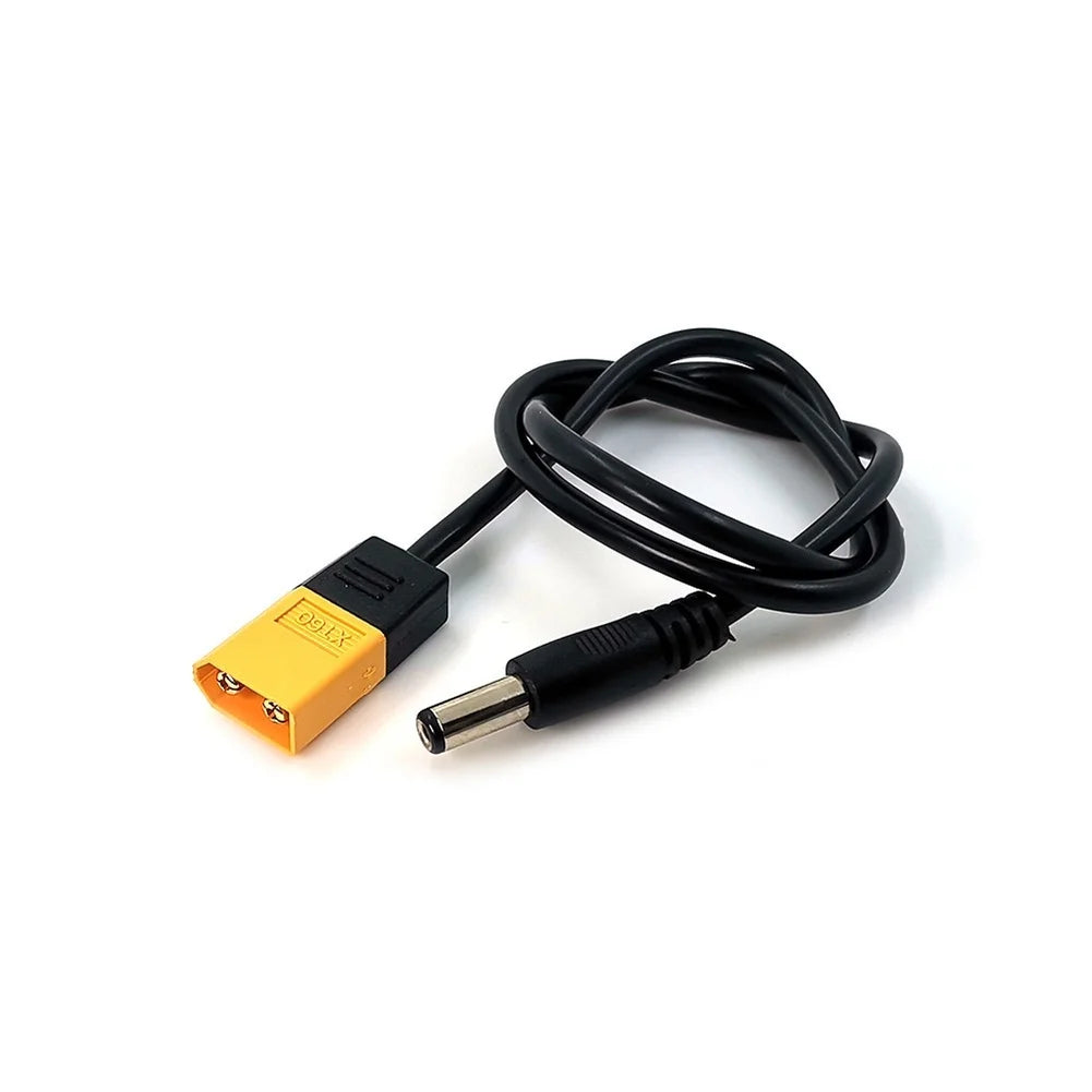 XT60 to DC 5.5x2.5mm Right Angle Adapter Cable 0.5m RC