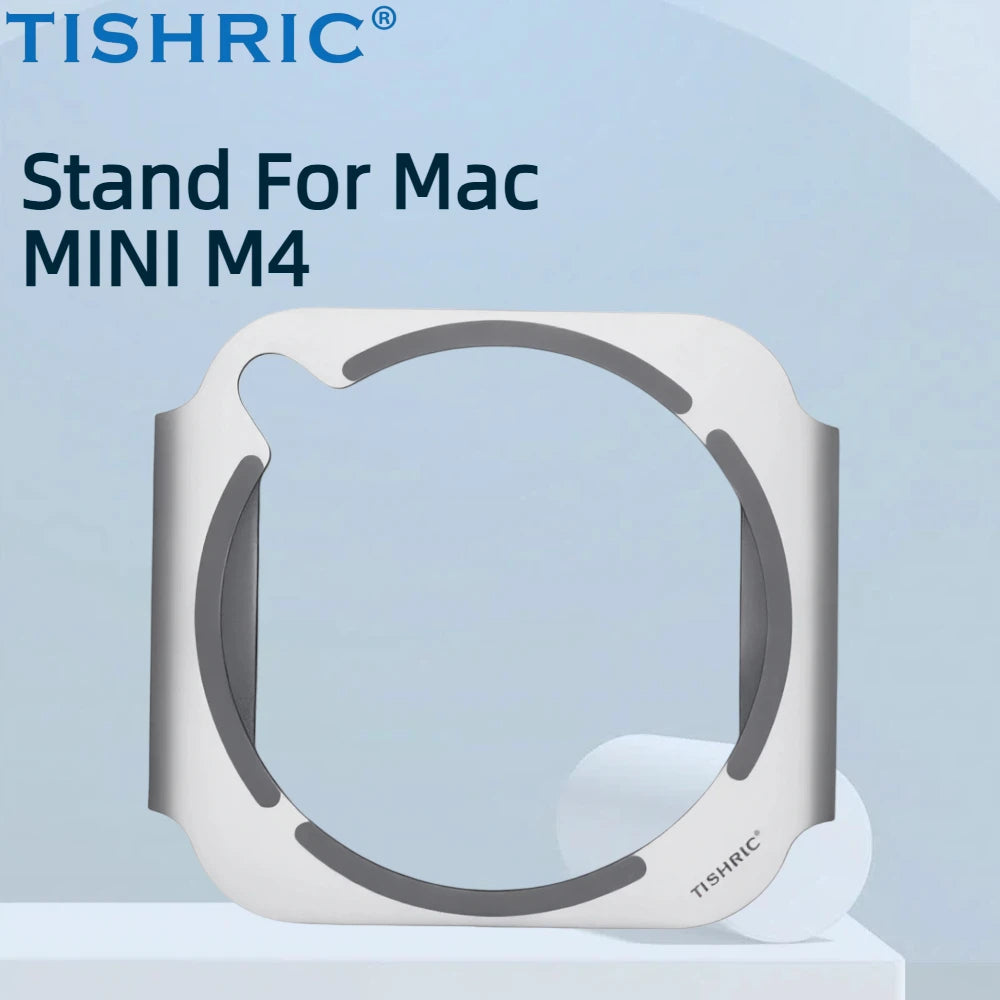 TISHRIC Aluminum Stand & Dock for Mac Mini M4/M4 Pro 2024 Desktop Computer Stand PRIMED