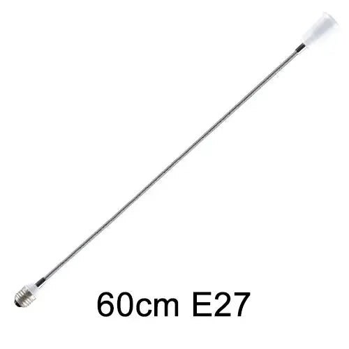 Flexible E27 to E27 Lamp Socket Adapter 6–60cm Extension Lamp Socket Adapter PRIMED 60CM E27 to E27