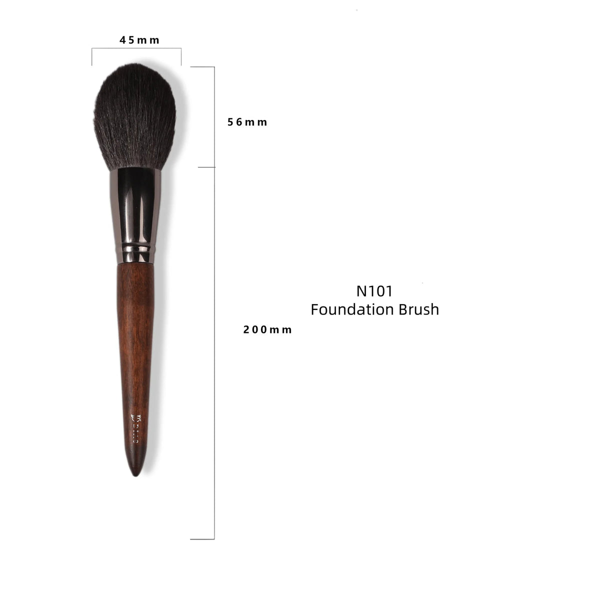 Goat Hair Makeup Brush Set – Foundation, Blush & Eyeshadow