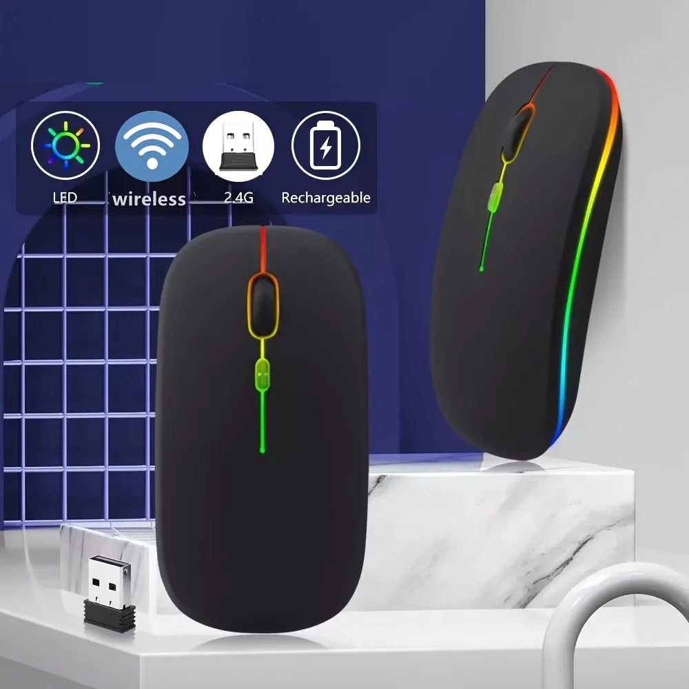 MissionFit Dual Mode Wireless Mouse – Bluetooth & 2.4G LED Wireless Mouse PRIMED