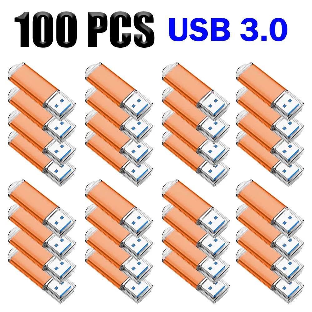 100-Pack Custom Logo USB 3.0 Flash Drives 8GB–128GB Metal USB Flash Drive PRIMED 8 GB Style 2 China Mainland