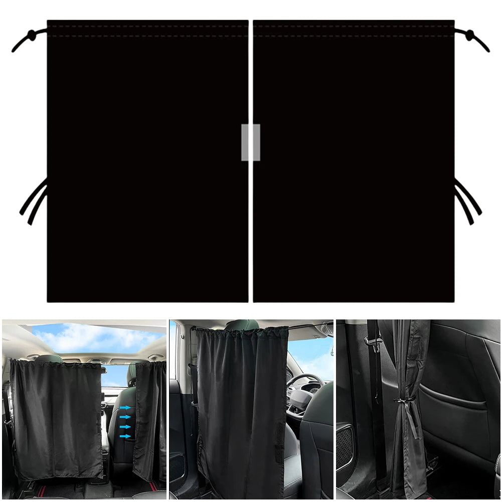 Universal Car Blackout Divider Curtain | Privacy & Sun Block Car Privacy Curtain PRIMED
