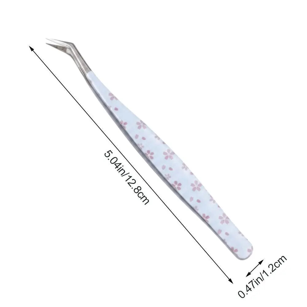 Curved Anti-Static Eyelash Extension Tweezers | Cartoon Design Eyelash Tweezers PRIMED