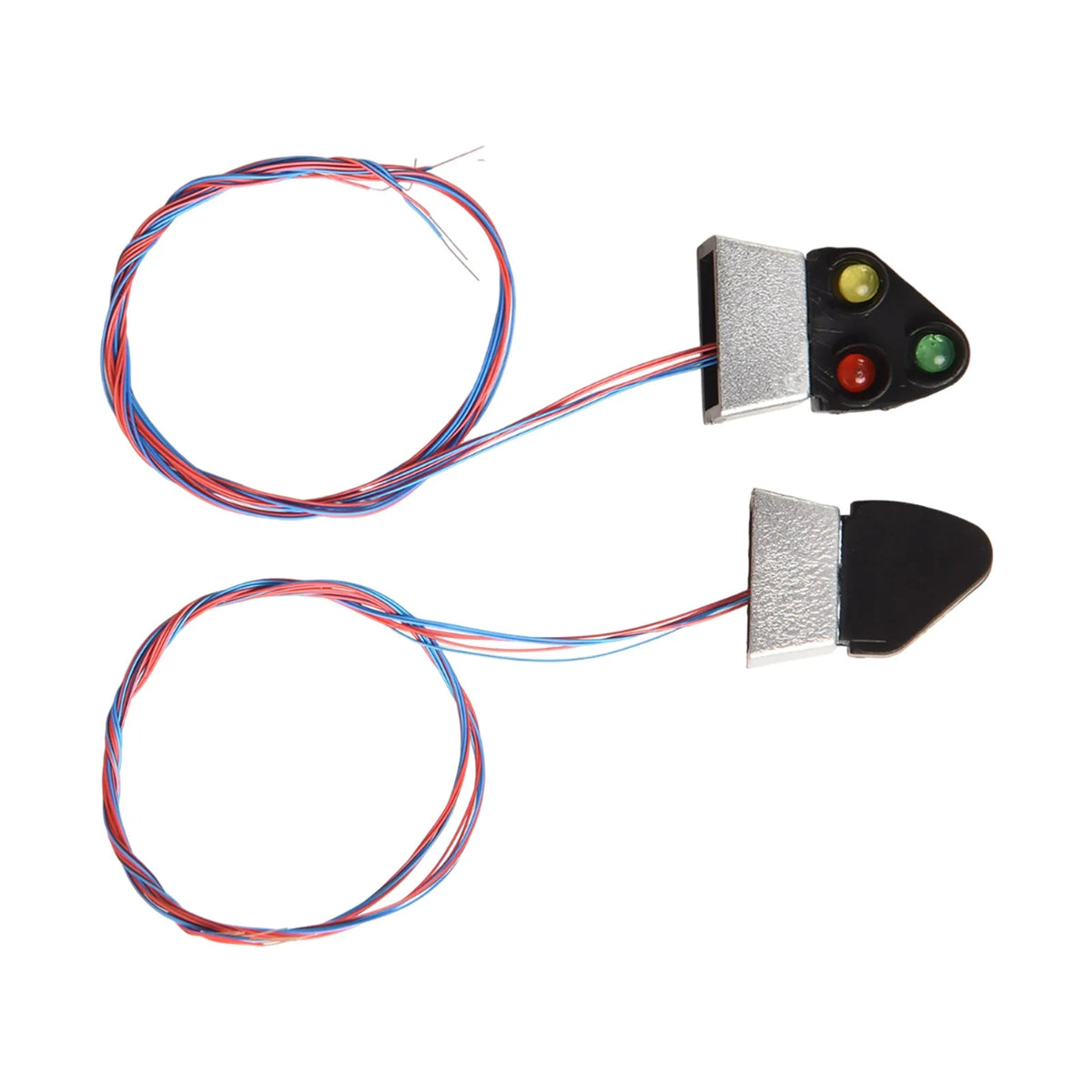Model Train Block Signal Lights 3-Color Dwarf Set – 4Pcs