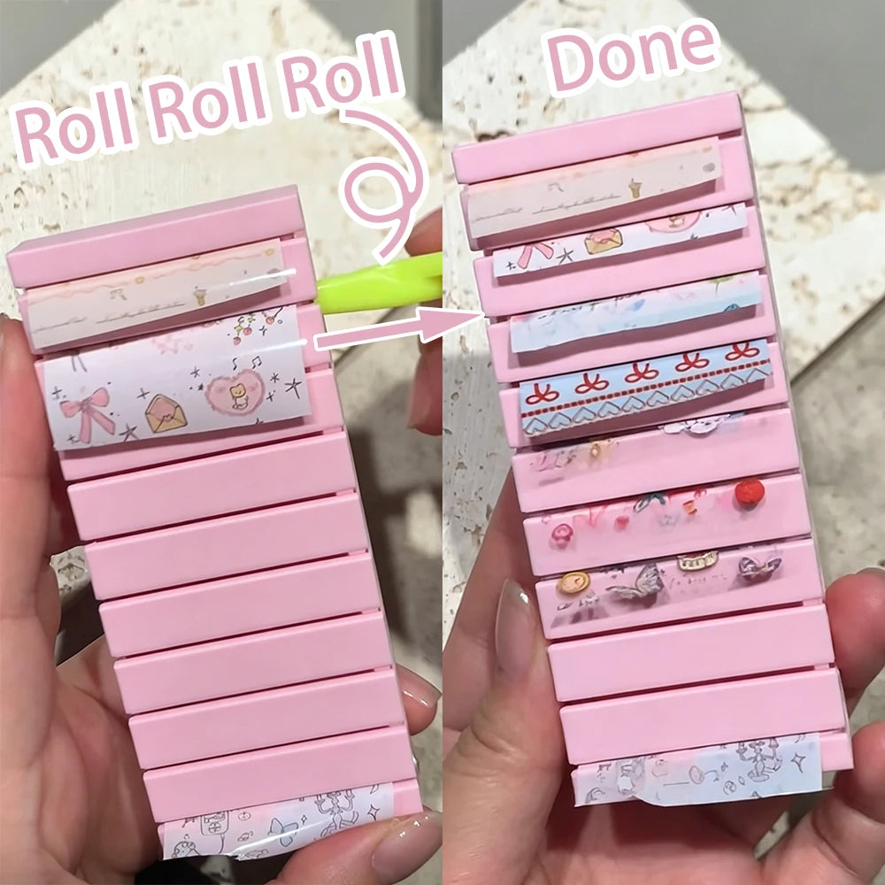 10-Grid Nail Transfer Paper Storage Box | Portable Organizer