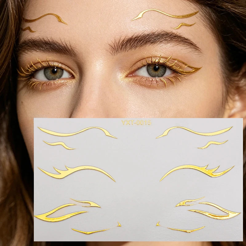 Holographic Laser Eyeliner Stickers – Waterproof Face Art Decals