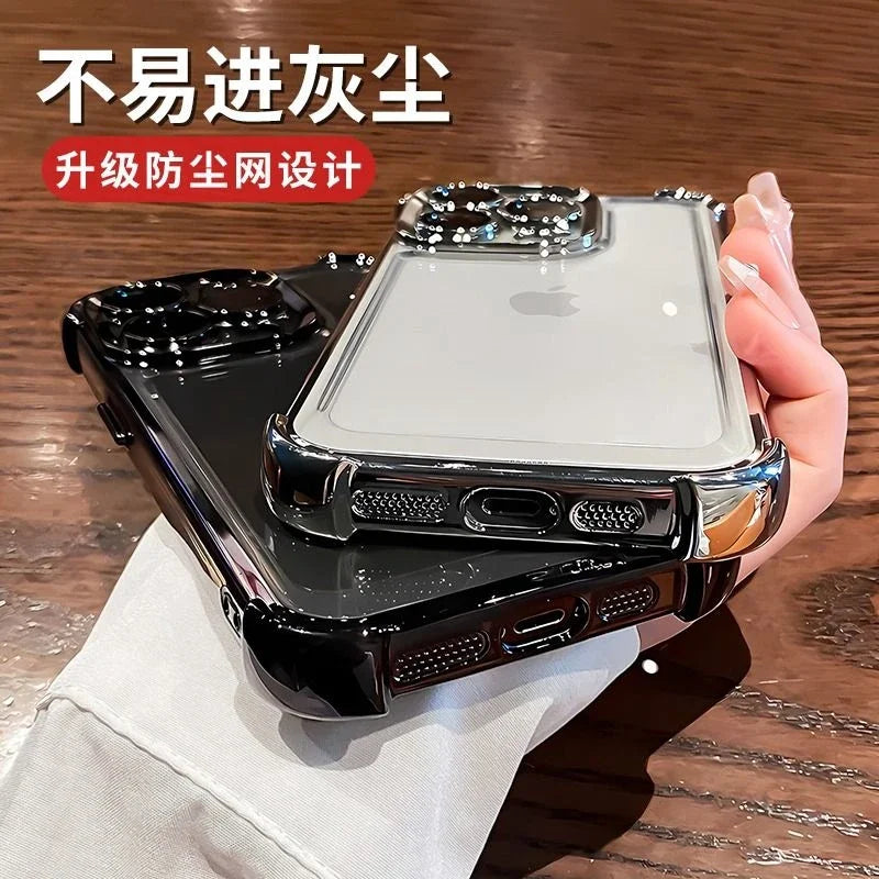 Clear TPU iPhone Case 11–17 Pro Max | Plating Lens Protection Phone Case PRIMED