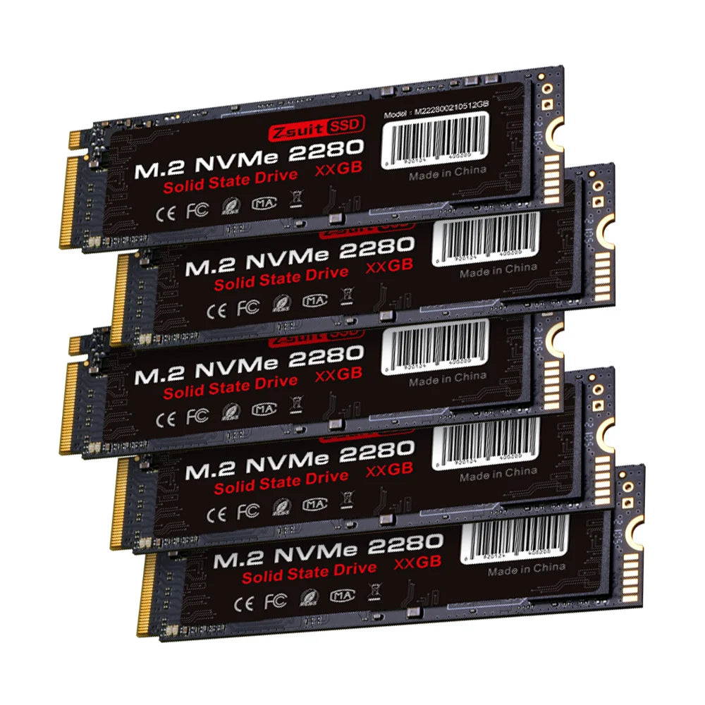 ZSUIT 128GB M.2 NVMe PCIe 3.0 Internal SSD – 5-Pack