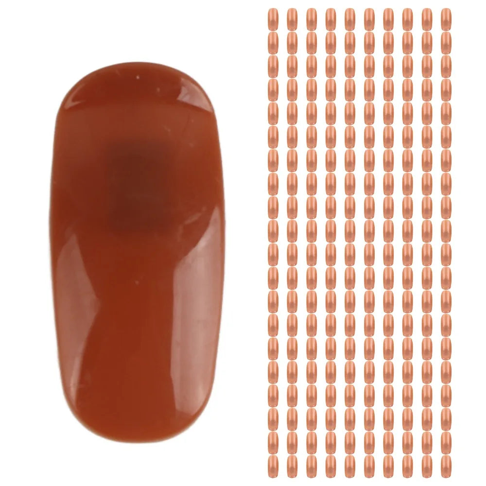 300Pcs ABS Nail Practice Replacement Tips – Brown Finger Tips