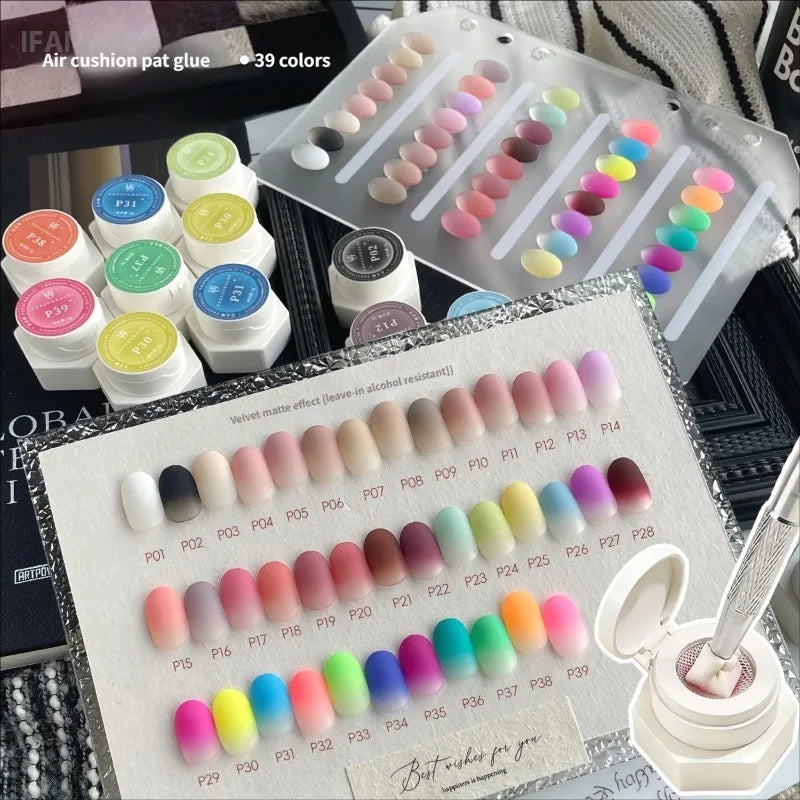 Air Cushion Patting Nail Gel – Gradient Ombre UV LED Polish Nail Art Gel PRIMED