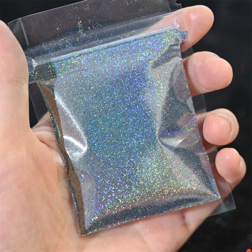 Ultra Fine Holographic Nail Glitter Powder 0.2mm | 5/10g Bulk