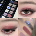 HERORANGE 12-Color Pearlescent Eyeshadow Palette – Shimmer & Matte Eyeshadow Palette PRIMED 01 12g