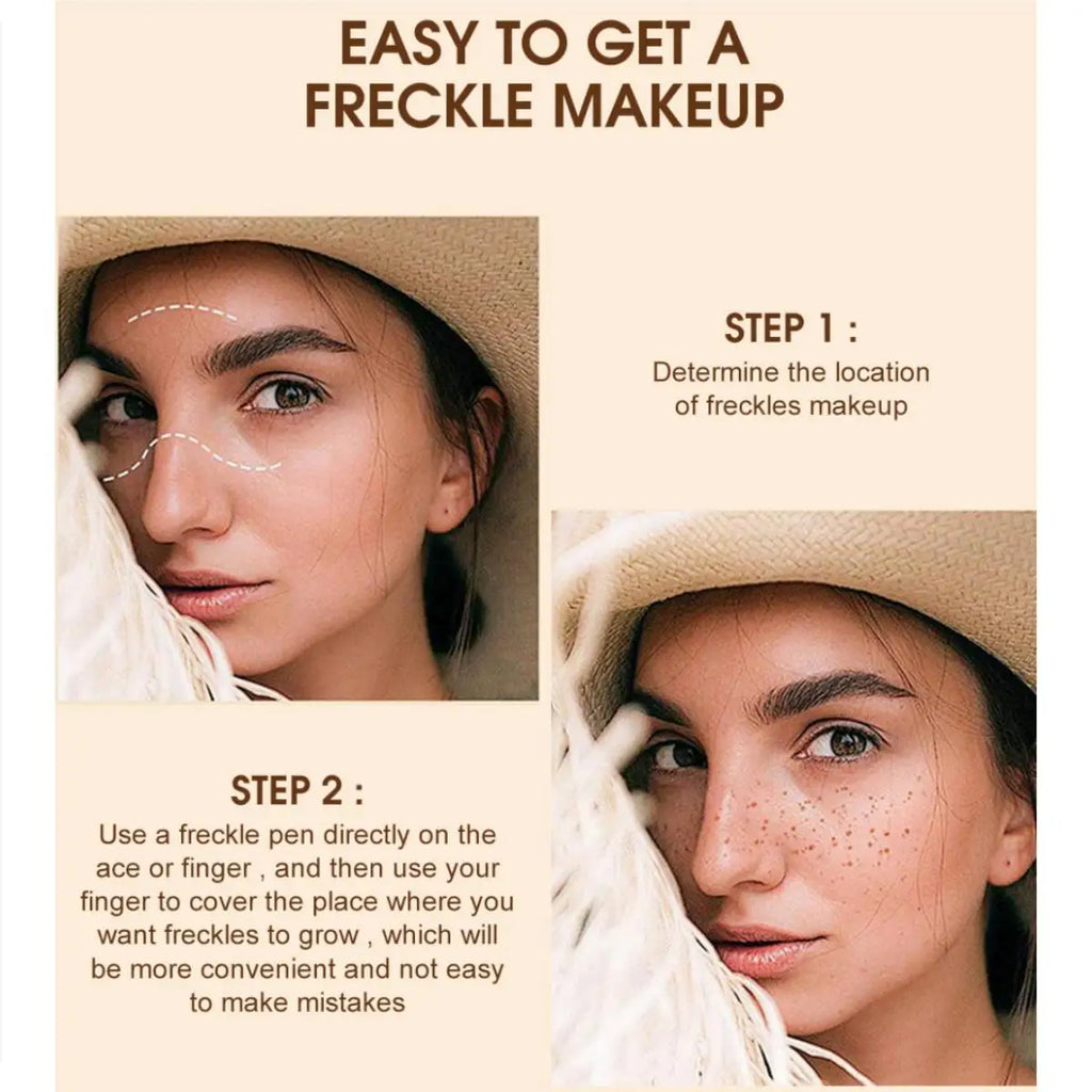 HANDAIYAN Waterproof Freckle Pen – Natural Fake Spot Makeup Freckle Makeup Pen PRIMED
