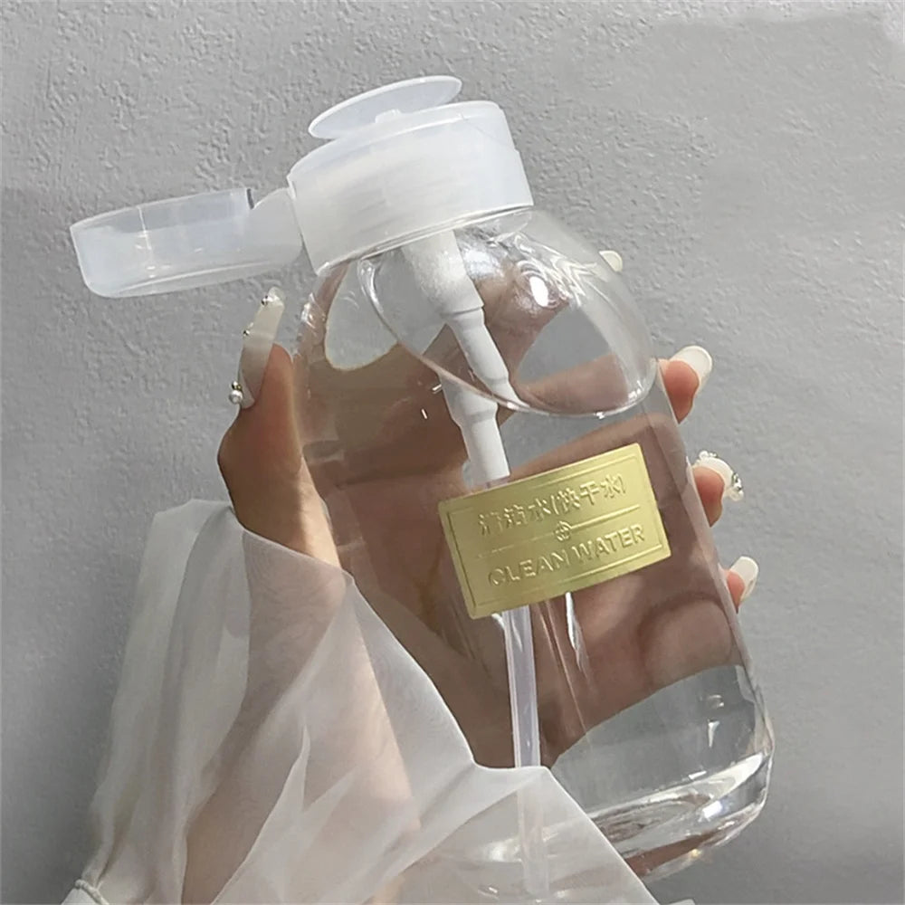 Clear Pump Dispenser Bottle for Nail Polish Remover 150–500ml