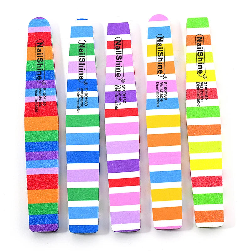 Sponge Nail Files 100/180 Grit – 5 or 10 Pack Dual-Sided