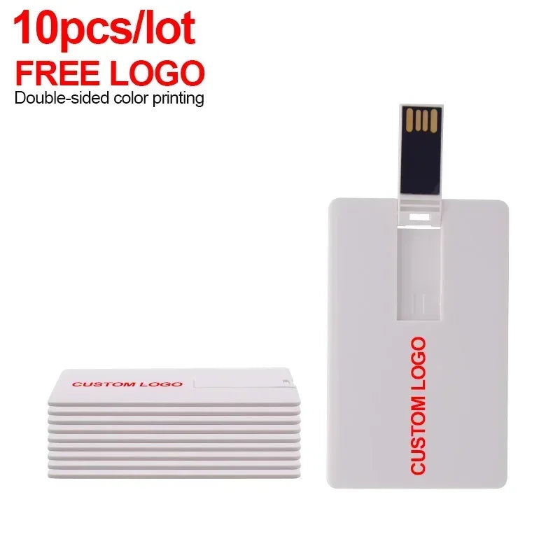 10-Pack Credit Card USB Flash Drives 4–64GB | Free Logo Print USB Flash Drive PRIMED