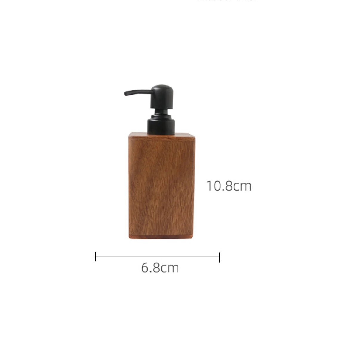 Walnut & Stainless Steel Refillable Soap Dispenser Bottle