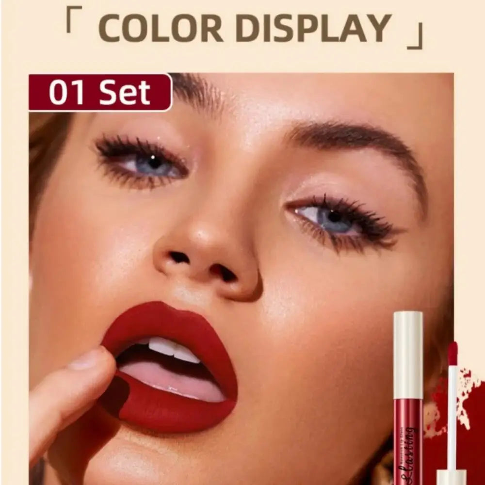 QiBest Matte Lip Gloss Set – 12 Waterproof Long-Lasting Shades