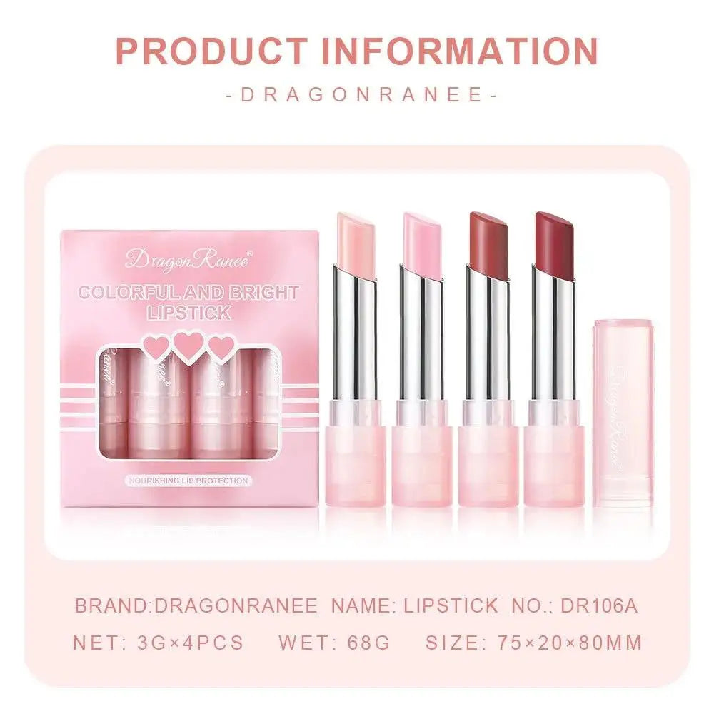 Dragon Ranee Thermochromic Jelly Lip Balm Set – 4 Pcs Tinted Tinted Lip Balm PRIMED