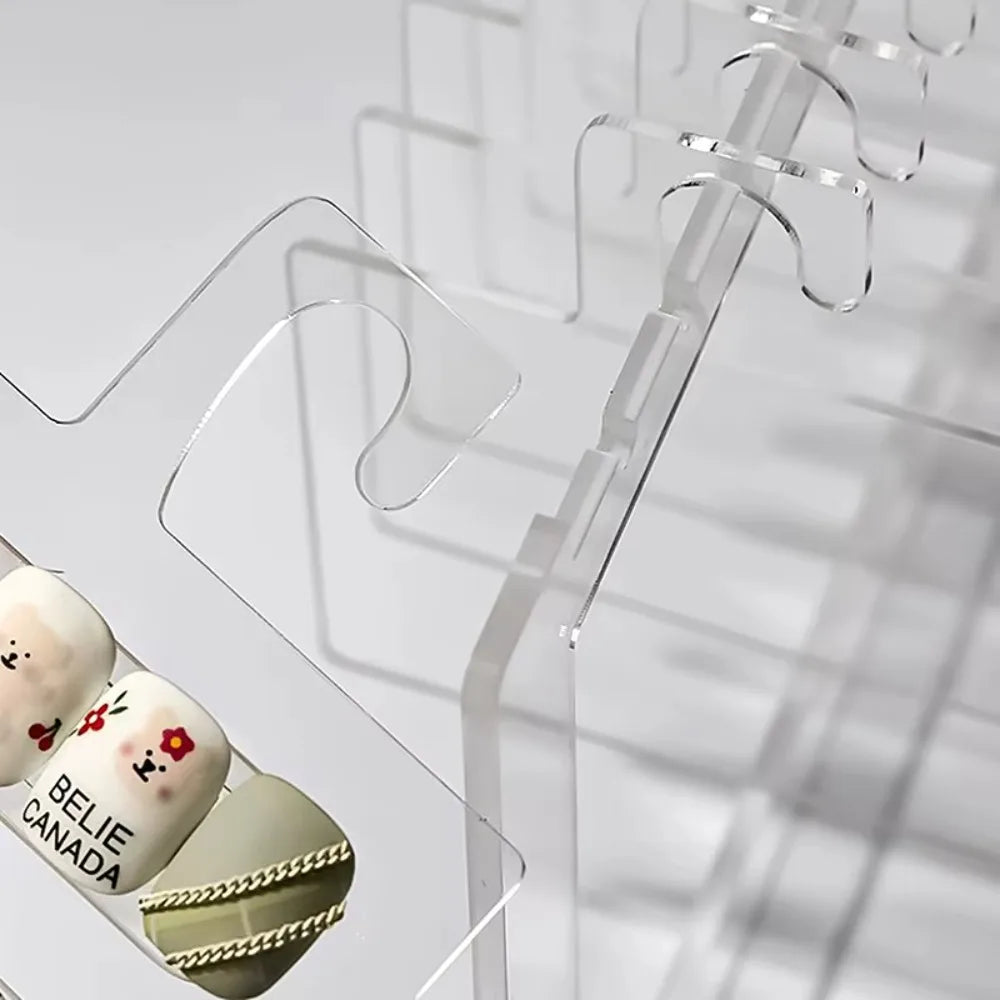 Acrylic Nail Art Display Rack – Transparent Desktop Stand