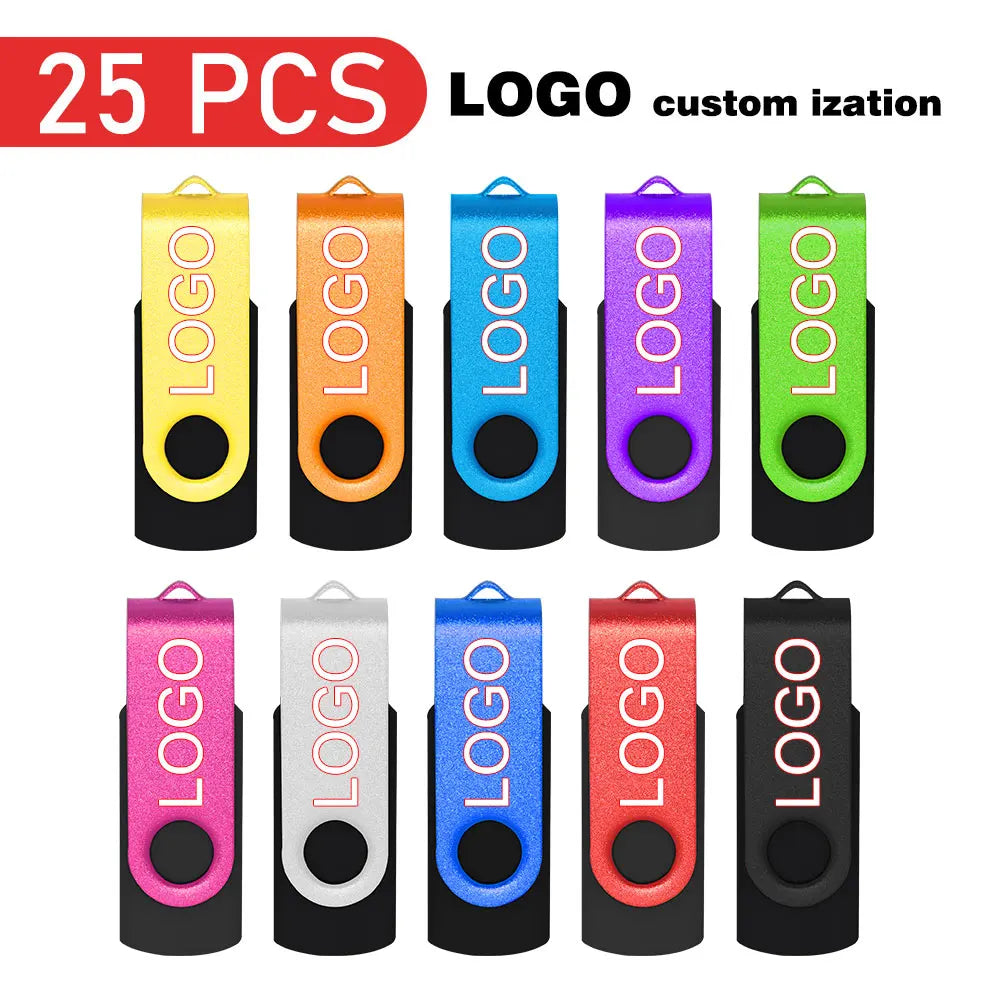 25-Pack USB 2.0 Flash Drives 4GB–64GB | Free Custom Logo USB Flash Drive PRIMED