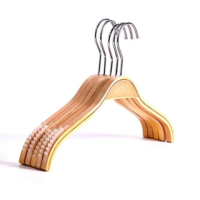 Natural Wood Clothes Hanger | Non-Slip Slim Closet Organizer