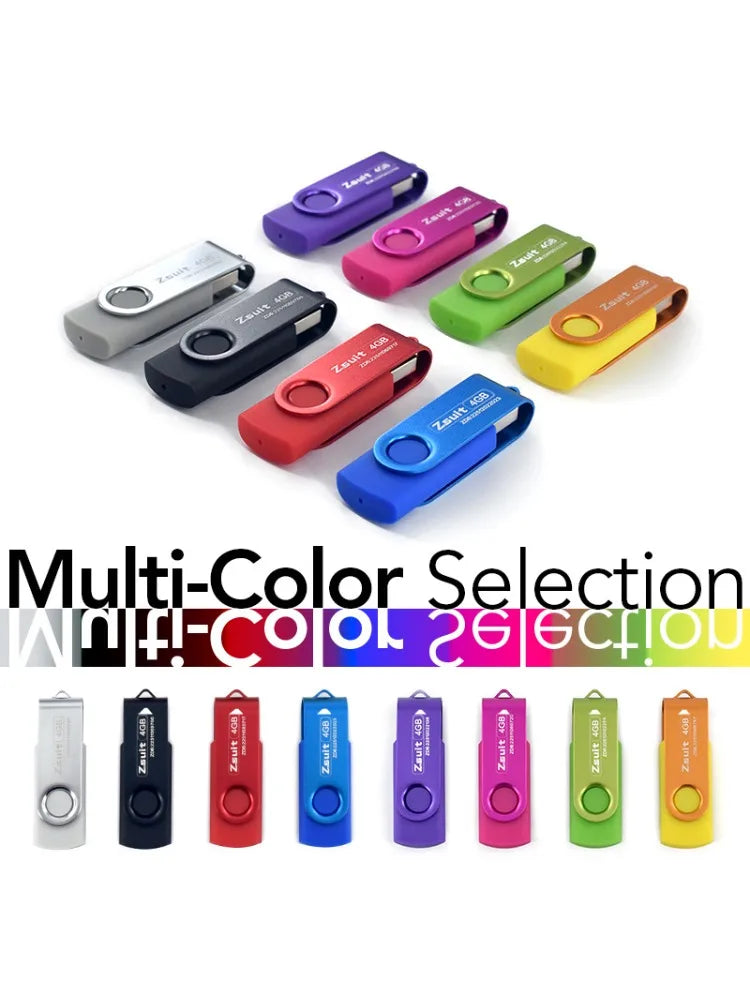 Z-Suit USB 2.0 Flash Drive 4GB–128GB | Multi Color Thumb Drive